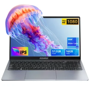 ACEMAGIC AX16 Laptop Intel N97 16 Inch 16GB LPDDR4 RAM 512GB SSD Lightweight Business Computer Notebook PC Windows 11 Pro