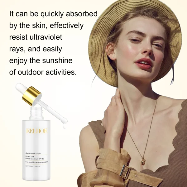 Sunscreen Serum Lasting UV Protector Anti-Sunburn Oil-Control Brightening Rejuvenating Skin Moisturize Body Care Sunblock Lotion - Image 3