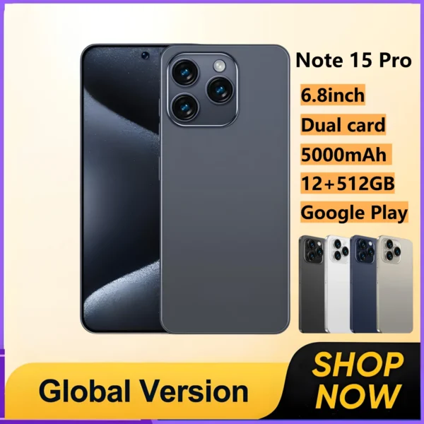 Smartphone Note 14 Pro Android 5G phone,6000mAH,12GB RAM 256G 512G 1TB ROM,6.8Inch,1920x1080HD,24+48MP,MTK10 Core Global Vision