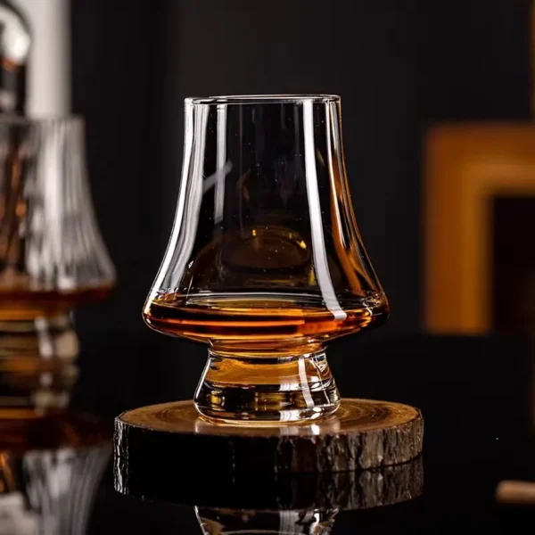 2PCS Crystal Glass Whiskey Cup Clear Tasting Glasses Drinking Glass Exquisite Whisky Glasses for Scotch Bourbon Liquor Tequila - Image 2