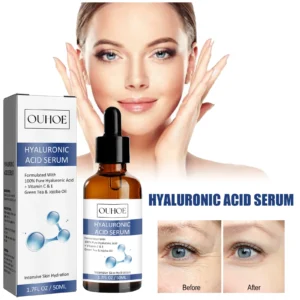 Ouhoe 50ml Hyaluronic Acid Anti Aging Face Serum Moisturizing Repair Redness Firming Facial Shrink Pores Skin Hydrating Serum