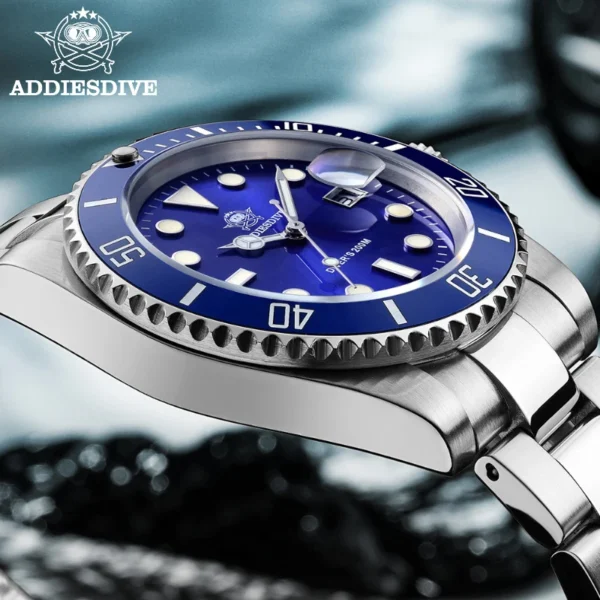 ADDIESDIVE Stainless Steel Watch Men's European and American Business Leisure Quartz Watch Waterproof Outdoor Sports Watch - Image 5