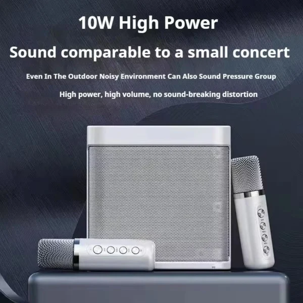 #Portable Dual Microphone Karaoke Machine for Adults Kids Speaker Home KTV System HIFI Stereo Bluetooth Mic for Home Party Gifts - Image 2
