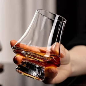 2PCS Crystal Glass Whiskey Cup Clear Tasting Glasses Drinking Glass Exquisite Whisky Glasses for Scotch Bourbon Liquor Tequila
