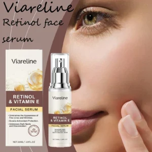Viareline Retinol Facial Serum Gentle Hydrating Remove Dark Spots Fade Fine Lines Lasting Booster Glowing Daily Skin Face Serum