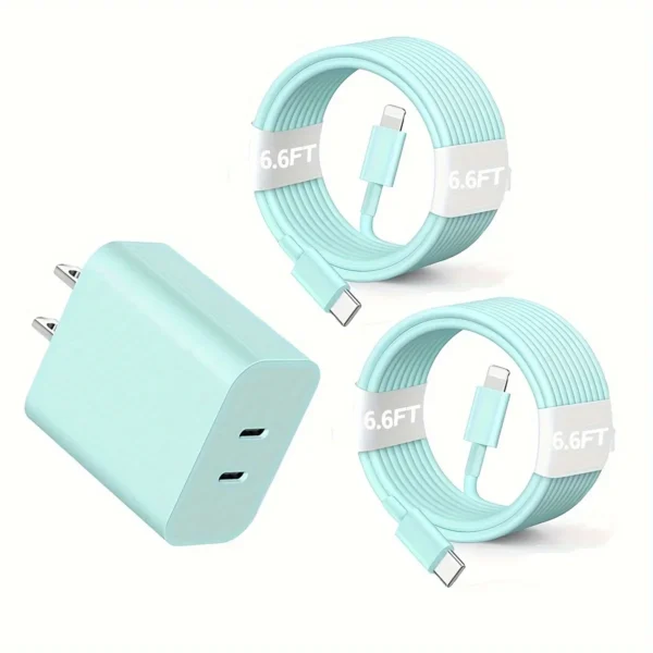 For IPhone14 Charger,40W Dual Port USB C Wall Charger With 6.6ft Type-C To Lightning For IPhone 14/... 13/12/11/X Series - Image 2