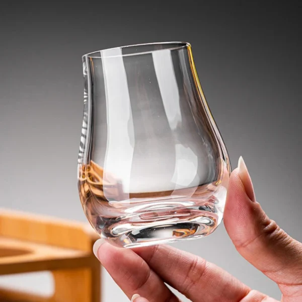 2PCS Crystal Glass Whiskey Cup Clear Tasting Glasses Drinking Glass Exquisite Whisky Glasses for Scotch Bourbon Liquor Tequila - Image 3