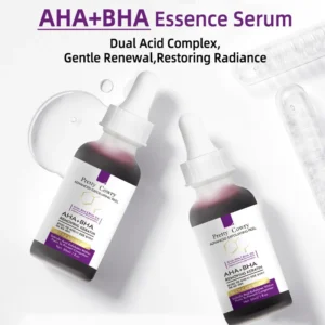 AHA+BHA Salicylic Acid Exfoliating Face Serum Deep Pore Cleansing & Gentle Surface Exfoliation Smooth Skin Brighten Complexion
