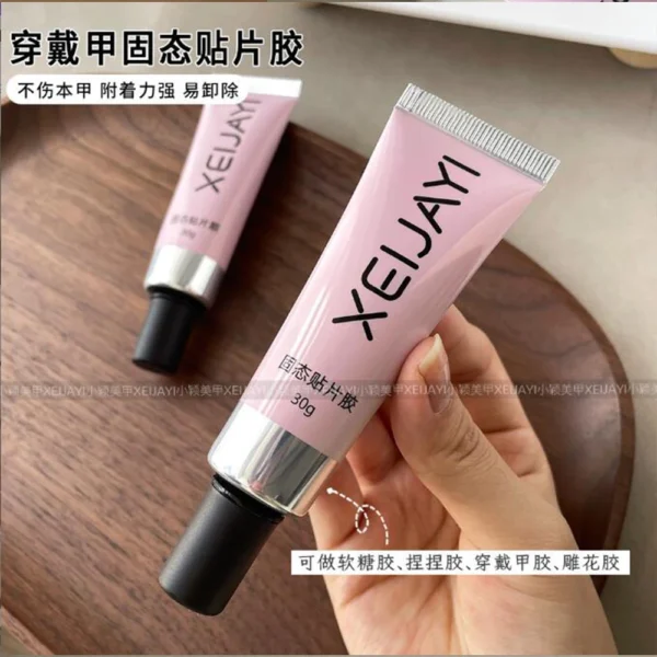 1PCS UV/LED Gel Nail Glue Crystal Clear Strong Adhesive For False Nails Rhinestone & Resin Gem Application Easy Removal - Image 2
