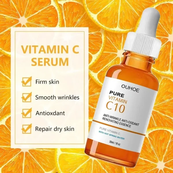 Vitamin C Wrinkle Remover Face Serum Lifting Firming Fade Fine Lines Anti-aging Essence Whitening Brighten Nourish Skin Care - Image 3