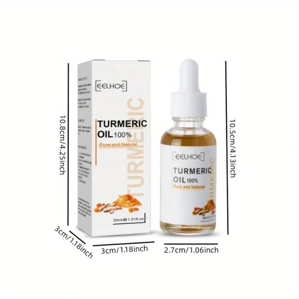 3pcs Turmeric Serum Oil Facial Moisturizing Brighten Essence Suitable For Dry Skin, Redness and Dark Spot Skin Blemishes - Image 5