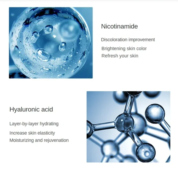 500ml Hyaluronic Acid Facial Essence Moisturizing Whiten Pore Shrink Anti-aging Freckle Anti Wrinkle VC Niacinamide Face Serum - Image 6