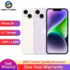 Apple iPhone 14 1SIM+eSIM 128GB/256GB ROM 6GB RAM 6.1" Genuine Super Retina OLED Face ID NFC A15 5G iphone 14 Mobile Cell phone