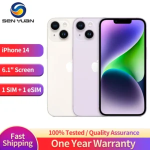 Apple iPhone 14 1SIM+eSIM 128GB/256GB ROM 6GB RAM 6.1" Genuine Super Retina OLED Face ID NFC A15 5G iphone 14 Mobile Cell phone