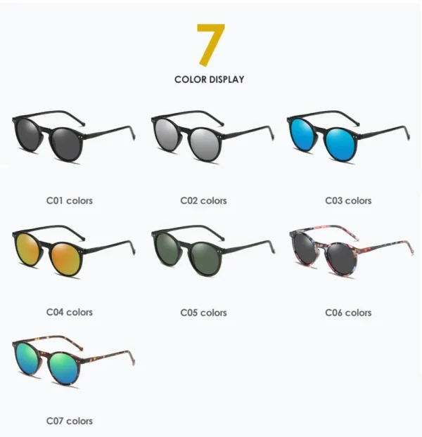 2025 Polarized Sunglasses Men Women Brand Designer Retro Round Sun Glasses Vintage Male Female Goggles UV400 Oculos Gafas De Sol - Image 5