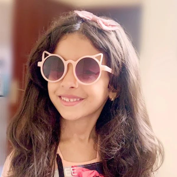2Pcs/Pack Sunglasses Bows Headband Set Vintage Kids Summer Round Sun Glasses Children Protection Glasses Baby Hair Accessories - Image 2