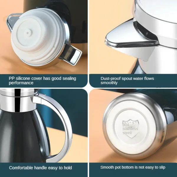 2300ML Double-Wall Stainless Steel Insulated Flask Vacuum Hot Water Thermos Jug Household Drinkware Kettle - Image 5