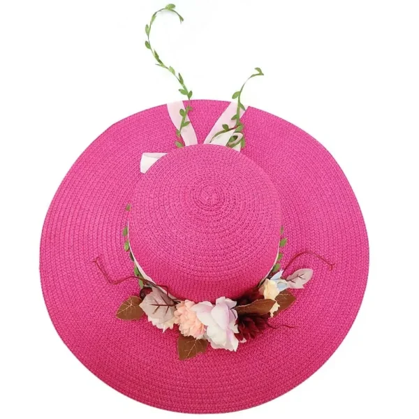 Seaside Photo Beach Straw Hat Children Summer Large Brim Sunscreen Shading Simple Fashion Large Brimmed Hat Sun Hat Beach Hat - Image 6