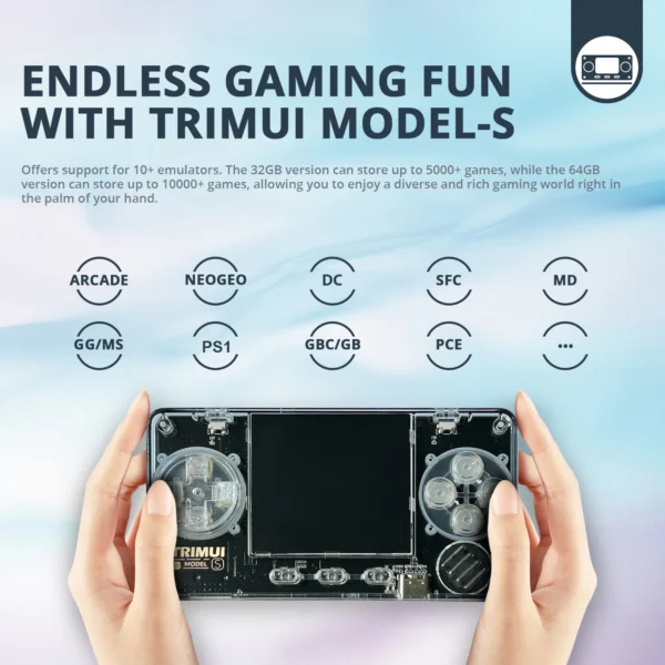 TRIMUI Model S Handheld Game Console 2.0 Inch IPS Screen Mini Portable Player 15000plus Classical Games Retro Game Console - Image 5