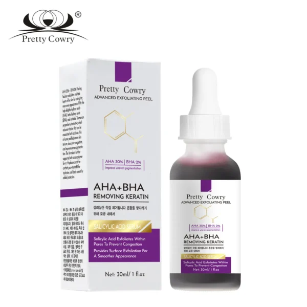 AHA+BHA Salicylic Acid Exfoliating Face Serum Deep Pore Cleansing & Gentle Surface Exfoliation Smooth Skin Brighten Complexion - Image 5