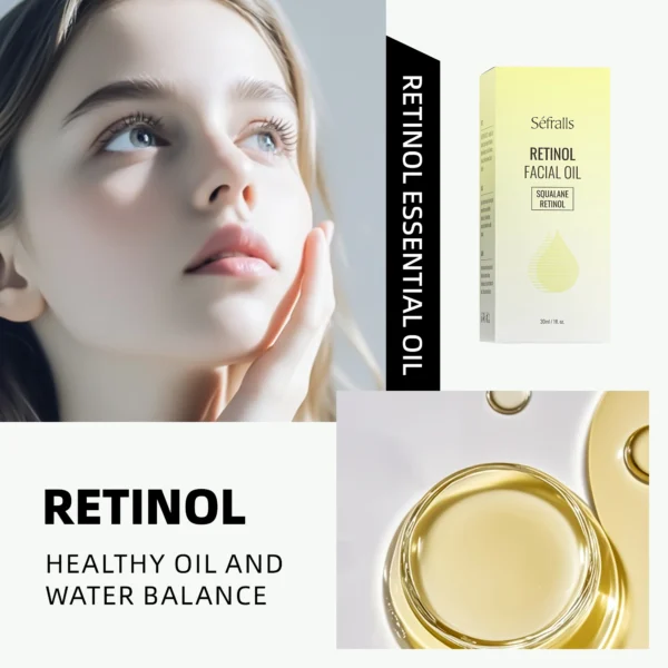 Séfralls Retinol Serum Oil 30ml Serum Pore Shrinking Serum Whitening Remove Facial Firming Oil Moisturising Pore Shrinking - Image 2