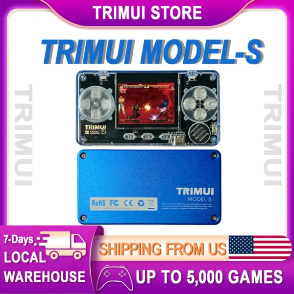 TRIMUI Model S Handheld Game Console 2.0 Inch IPS Screen Mini Portable Player 15000plus Classical Games Retro Game Console